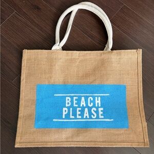 Beach Tote with the text "Beach Please"